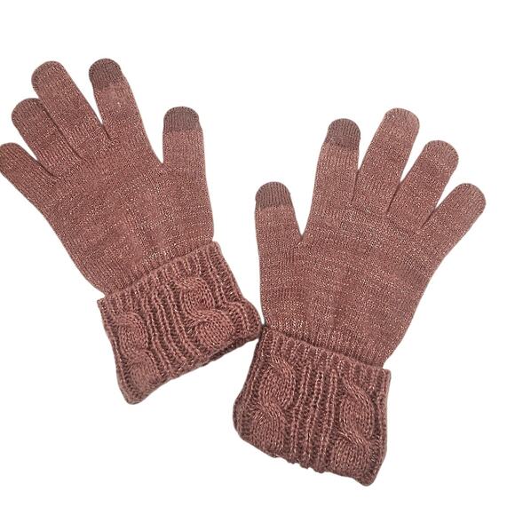 Set of 3 Bundle-Style & Co. Rose Pink Winter Scarf, Gloves & Hat - Picture 4 of 7